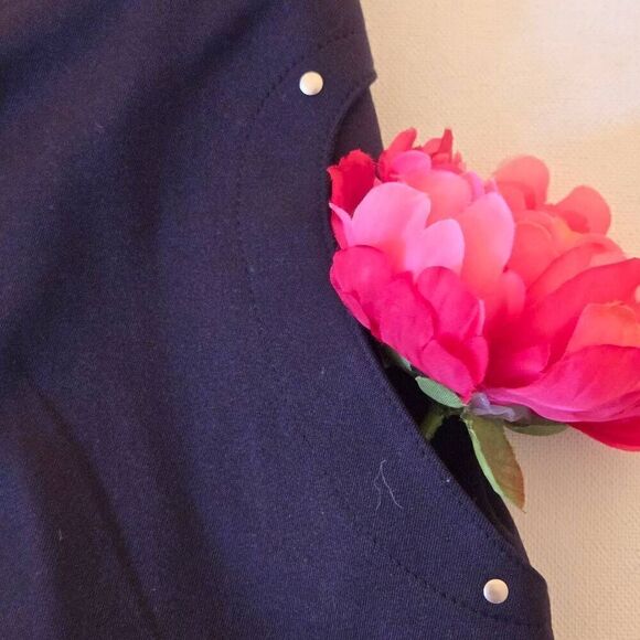 Bette and Court Womens Polyester Zip Closure Golf Capris Pants Black Size 6 - Picture 8 of 14